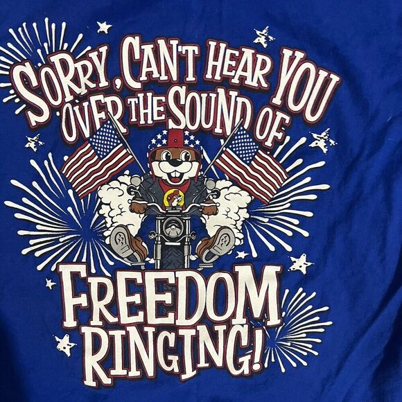 Bucees 4th of July T Shirt Freedom Ringing Red White Blue Youth Large - Picture 5 of 5